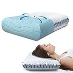 Mastery Mart Adjustable Memory Foam Firm Pillow, Orthopedic for Neck and Shoulder Pain, Ergonomic Contour Sleeping Cervical Bed Pillow for Side, Back and Stomach Sleepers, Oreiller Mousse Memoire