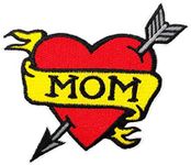 I Love My Mom Shirt DIY, Love Mommy Mom Banner Embroidered Iron on Patch Gift for Mother