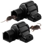 Dreyoo Rat Traps That Kill Instantly, Humane Rat and Mouse Traps for Indoors and Outdoor Use, Reusable Rat Catcher, Highly Sensitive Mice Traps and Rat Killer, Child and Pet Friendly (2 Pack)