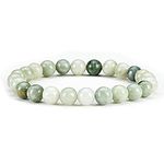 Cherry Tree Collection Gemstone Beaded Stretch Bracelet 8mm Round Beads | Small (Burma Jade)