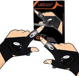 QpenguinBabies Fishing Gifts for Men Dad Torch Gloves with LED Lights, Gadgets for Men Birthday Gifts for Dad Him Husband Grandpa, Flashlight Gloves Cool Gadgets for Fishing Camping