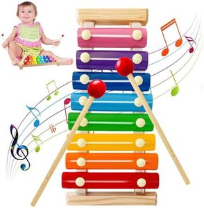 Wooden Xylophone for Kids,Toddler Xylophone Toy with 2 Child Safe Mallets,8 Diatonic Keys Musical Instruments for Preschoolers Educational Toys,Gifts