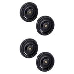 Gorilla Carts 13 Inch No-Flat Replacement Wheels, Heavy Duty Solid Tires, for Utility Garden Cart, Wheelbarrow, Dolly & Wagon, Black, Set of 4