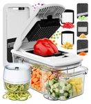 fullstar Mandoline Plastic Vegetable Slicer Spiralizer Chopper/ Cutter and Grater-Black