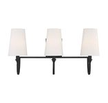 Savoy House 8-2542-3-89 Cameron Matte Black 3-Light Bathroom Vanity Light (24" W x 12"H)