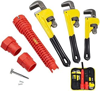 KOTTO Heavy Duty Adjustable Pipe Wrench Set