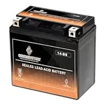 Chrome Battery YTX14-BS ATV Battery