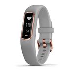 Garmin vívosmart 4, Activity and Fitness Tracker with Pulse Ox and Heart Rate Monitor, Rose Gold with Gray Band - 0.75 inches (010-01995-12), Small/Medium