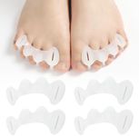 3 Pairs Toe Spacers Silicone Toe Separator to Correct Toes Women Men Toe Straighteners for Bent Toes Separators for Overlapping Toes (M)