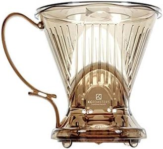 KCROASTERS by Koinonia Pour Over Clever Coffee Dripper (Transparent Brown) Comes with 100 (4) Filter Papers & 120gms of Sampler Coffee Packet