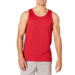 Amazon Essentials Men's Slim-fit Tank Top, Red, Medium