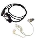 HQRP 2 Pin Acoustic Tube Earpiece Headset Mic for ICOM IC-F4001, IC-F4002, IC-F4003, IC-F4011 + HQRP UV Meter
