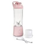 Hamilton Beach Blend Now Portable Cordless Blender, USB rechargeable, 16 oz. jar with travel lid, rose, 51181