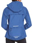 BALEAF Women's Rain Jackets Waterproof Windbreaker Running Cycling Gear Packable Reflective Lightweight Hooded Dark Blue M