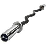 EZ Curl Bar for Olympic 2-Inch Plates, 4-Foot, 8kg for Home Strength Training from The Restored