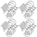 Henoyso 12 Pcs School Bus Driver Appreciation Gifts Bus Driver Gifts Keychain Bus Driver Thank You Gift for Women Men (Round)