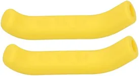 Keenso Brake Lever Covers, Yellow Soft Silicone Brake Levers Sleeve Lightweight Sleeve Cycling Accessory