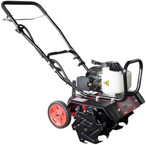 GardenTrax Upgraded Tiller 40cc 4-Cycle Multi-Function Mini Cultivator w/6 Durable Steel Tines