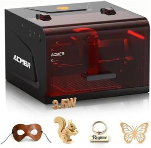 ACMER K1 Laser Graviermaschine 3500mW, Class 1 Kleine Geschlossene Sicherheit Laser Cutter, Gravurfläche 150×150mm, 0,01mm Präzision Hochpräzise lasergravierer für DIY Holz, Metall, Acryl Leder, etc.