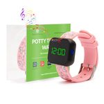 Potty Training Toilet Timer Watch for Girls & Boys, Fun Flashing Lights, Music, Water Resistant for Seat, Rechargeable, Smart Sensor, Alarm, Amazing Kids, Baby & Toddler Potty Train Toilet Timer, Pink