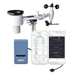 ECOWITT Weather Stations with Outdoor Sensor Wireless UK GW1101, 7-in-1 Home Weather Station Array with Solar Powered, 3 in 1 Indoor WiFi Gateway GW1100, Ecosystem Weather Forcast Assistant 868MHZ