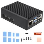 Geekworm Raspberry Pi 5 Case, Heavy Duty Aluminum Passive Cooling Case for Raspberry Pi 5 8GB / 4GB (P573)