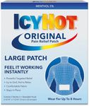 Icy Hot Extra Strength Original Medicated Advanced Pain Relief Patch 5pcs, Large 1pack | Instant Relief from Muscular Pain & Joint Pain| Natural Pain Relief Patches