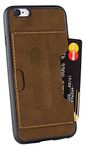 MyGadget Case for iPhone 6 | 6s - PU Leather | Kickstand & Card Holder Slot - Protective Back Cover Wallet with Stand Function in Brown