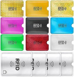 Flaiskytup 13pcs RFID Blocking Sleeves,4pcs Passport Sleeve and 9pcs Credit Card Protector,Waterproof Slim Design for Credit Card Identity Information Protection Secure Sleeves