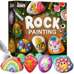 JOYIN Klever Kits 12 Rock Painting Kit, Creativity Arts & Crafts, DIY Supplies, Spring Crafts for Kids, Decorate Your Own Painting Craft, Family Outdoor Indoor Activity, Toddler Birthday Gifts