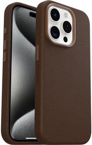 OtterBox Symmetry Series Cactus Leather MagSafe Case for iPhone 15 Pro, Shockproof, Drop Proof, Protective Thin Case, 3X Tested to Military Standard, Brown