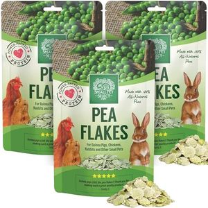 Small Pet Select - Pea Flakes, Treats for Rabbit Bunny, Guinea Pig, Chickens, Bunny, Hamster, and Other Small Pets, 3 lb (Three Pack, 1lb)