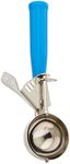 Winco ICD-16 No.16 Ice Cream Disher with Plastic Handle, Stainless Steel, Blue, Stainess Steel