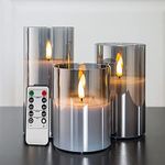 Eywamage Silver Grey Glass Flameles