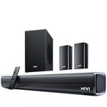 Mivi Fort Hip-Hop 4000 400Watts Premium Home Theatre Soundbar [New Launch], 5.1 Channel, Multiple EQ & Input Modes, BT v5.3, Remote Accessibility, Made in India Sound bar
