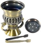 Bakhoor Burner, Charcoal Incense Burner, Frankincense Resin Burner, Incense Charcoal Discs, Bukhoor Kit with Mtal Handle/Tongs, for Yoga, Spa Aromatherapy Office Home Decor
