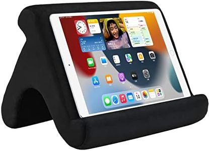 Tablet Pillow Stand Tablet Stand Tablet Holder Dock for Bed with 3 Viewing Angles , Compatible with all tablets ,Phones and iPad Pro 9.7, 10.5,12.9 Air Mini 4 3, Kindle, E-Reader and books(Black)