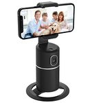 Auto Tracking Phone Holder,360° Rotation Face Body Track Mount,Tracking Tripod for Vlog Shooting Live Streaming,Build-in Battery,No APP Required(Black)…