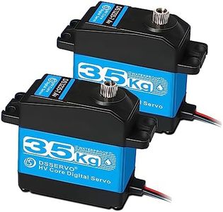 ANNIMOS Pack of 2 RC Servo 35KG Steering Servo 7.4V Digital Motor Stainless Steel Gear High Torque Waterproof for DIY Robotic RC Cars