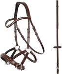 Saddlery Goods Horse Western Leather Bitless Sidepull Beaded Bridle Sidepull Bitless Bridle Bitless Bridle Sidepull Brown Practical Horse (Brown, warmbloo)