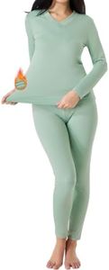 YADIFEN Thermal Underwear Sets for Women Long Johns Fleece Lined Top Bottom