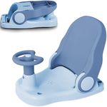 Hibtn Baby Bath Seat 6 Months Plus, Bath Chair for Baby with Adjustable Backrest Suction Cup,Foldable Anti-Slip Baby Shower Chair,Portable Baby Bathtub Seat for Sit Up Bathing Seat