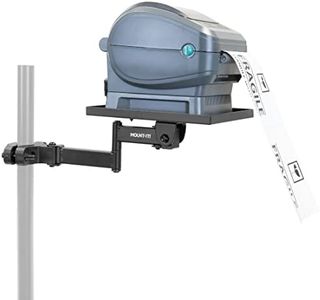 Mount-It! Printer Pole Mount for Thermal Label Printers, Full Motion Arm with Rotating Tray, Holds up to 11 lbs, Swivel, Rotate and Tilt, Clamp Connection Arm Mount for Label Makers