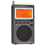 FM/MW/SW/AIR/CB Full-Band LCD Screen Digital Dot Matrix Display Radio, Portable Outdoor VHF/UHF Channel Receiver Player