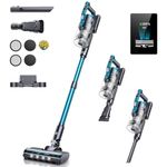 Cordless Vacuum Cleaner, 38KPA/450W Powerful Stick Vacuum with OLED Screen, Aroma Tablet, Up to 55Mins, Multi-Cone Filtration, 2024 NEW Lightweight Vacuum for Hardwood Floor Carpet Car Pet Hair