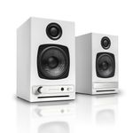 Audioengine HD3 Wireless Speakers with Bluetooth - 60W Powered Computer Speakers for Desktop Monitor and Home Music System with aptX HD Bluetooth, AUX, USB, RCA, 24-bit DAC (White, Pair)