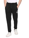 Newport Regular Men Mid Rise Heathered Joggers (NPMCJOG20111Z01_Black_S)