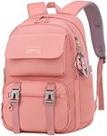 Teen Girls Casual Backpack High Middle School Daypack Women Daily Travel Laptop Bag(2# Pink,35 Liters)