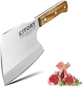 Kitory Hackmesser 16 cm Klinge, Extradicker 6,25 mm für gefrorenes Fleisch und große Knochen, Extrem Scharf Metzgermesser, Full Tang Küchenbeil Knochenbeil, K5-DE