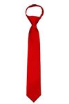 ZIP-ADF-24 - Mens Solid Color Zipper Necktie